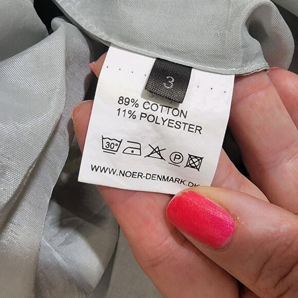 NOR Denmark Architectural Bubble Hem Grey Polka Dot Midi Dress Mod Size M NWOT - Picture 7 of 16